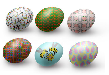 pâques, des oeufs pinte,   isolé, coloré, fête,  célébration, couleur, décoration, blanc, printemps, jaune, balle, vert, 