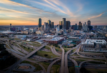 Fototapeta na wymiar Dallas Skyline South