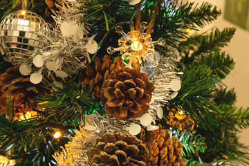 albero di Natale decorazioni Felice Capodanno