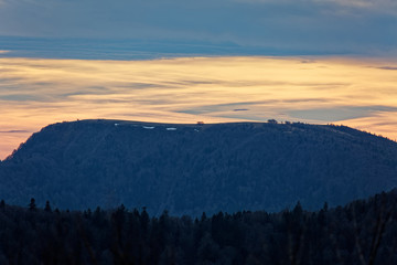 Coucher de soleil sur les Vosges