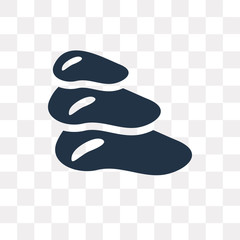 Three Stones vector icon isolated on transparent background, Three Stones  transparency concept can be used web and mobile