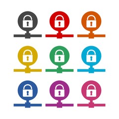 Data Access icon or logo, Password concept, color set