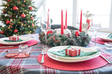 christmas decorated at home