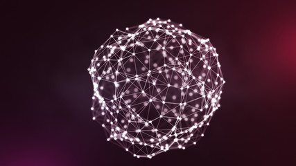 pink sphere network background