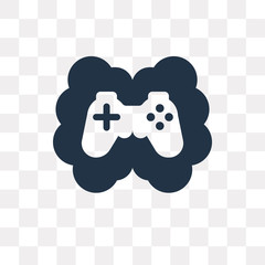 Gaming vector icon isolated on transparent background, Gaming  transparency concept can be used web and mobile