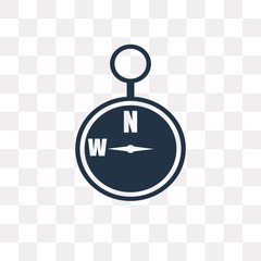 Compass vector icon isolated on transparent background, Compass  transparency concept can be used web and mobile