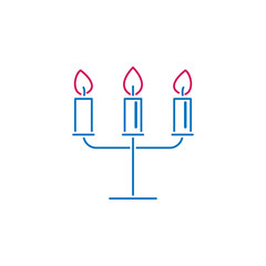Valentine's day, candlestick, candle icon. Can be used for web, logo, mobile app, UI, UX