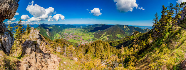 Fototapeta na wymiar Panorama from Laber - Oberammergau - Bavaria - Germany