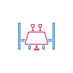 Valentine's day, festive dinner icon. Can be used for web, logo, mobile app, UI, UX
