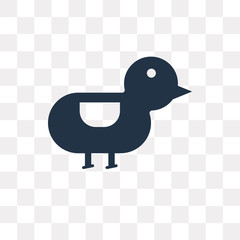Duck vector icon isolated on transparent background, Duck  transparency concept can be used web and mobile