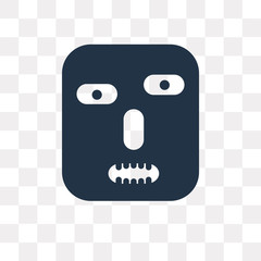 Eat smile vector icon isolated on transparent background, Eat smile  transparency concept can be used web and mobile