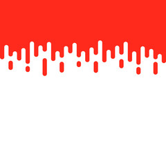 Red and white background rounded halftone lines.