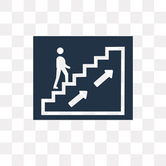 Go down vector icon isolated on transparent background, Go down  transparency concept can be used web and mobile