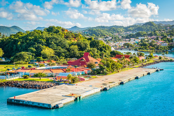 Port Castries, Saint Lucia - obrazy, fototapety, plakaty
