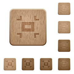 Small screen wooden buttons