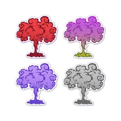 Meubelstickers Explosions icons in set. Isolated vector illustration. © masterzen