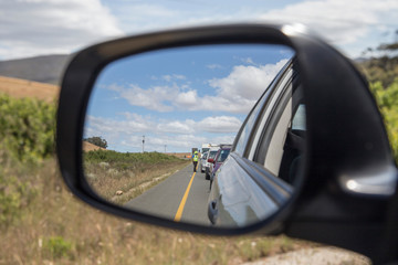 mirror perspective of street in south africa