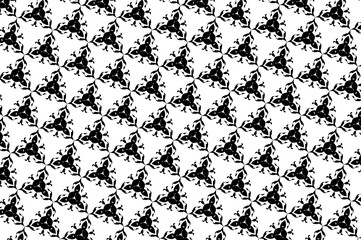 Black and white ornament.