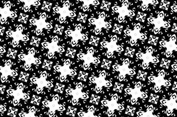 Black and white ornament.