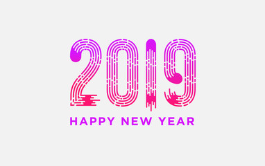 2019 new year typography