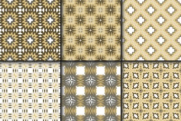 Set Of Modern Geometric Stylish Texture. Vector Seamless Pattern.
