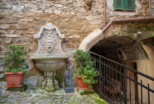 Dolceacqua (Liguria, Northern Italy): old city view. Color image