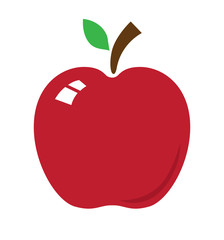 Red apple icon vector illustration design isolated on white 