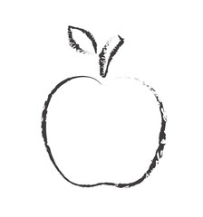 Line apple icon vector illustration isolated on white 