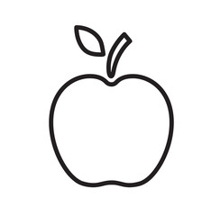 Line apple icon vector illustration isolated on white 