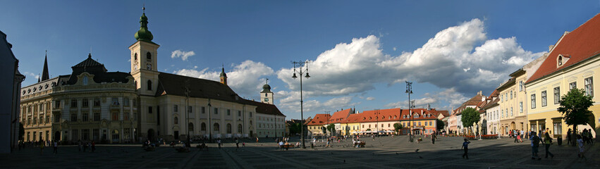 Sibiu / Hermannstadt (Rumänien),  Hauptplatz-Panorama