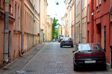 The image of a narrow street of the old city.