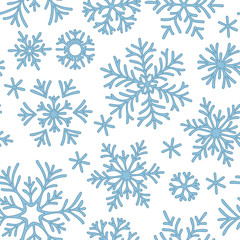 Fototapeta na wymiar Christmas seamless doodle pattern