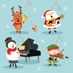Santa playing Music With Friends