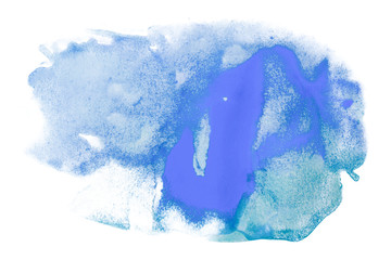 Watercolor stain blue