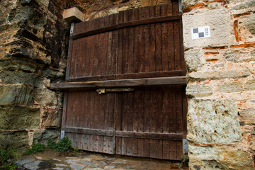 Old wooden door
