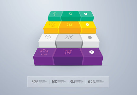 3D Stair Infographic Layout