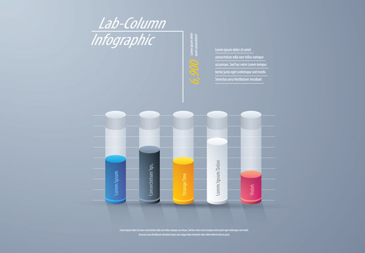 Cylinder Bar Graph Infographic Layout