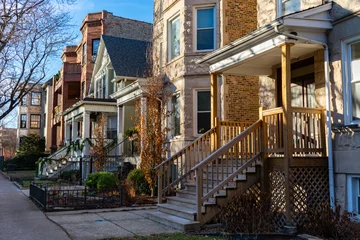 Fotobehang Row of Homes in Andersonville Chicago © James