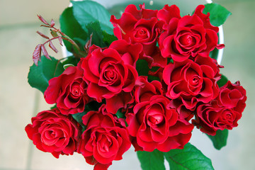 bouquet of red roses