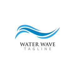 Water wave graphic design template vector