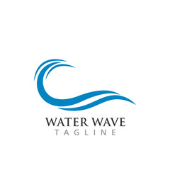 Water wave graphic design template vector