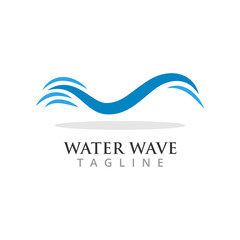 Water wave graphic design template vector