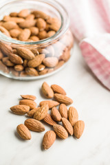 Dried almond nuts.
