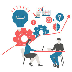 Business project and teamwork concept