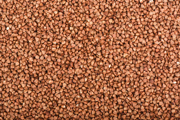 Buckwheat as a background. Traditional cereal for porridge