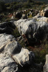 Karstic landscape of the Natural Park Sierra Norte of Seville, Andalusia, Spain 