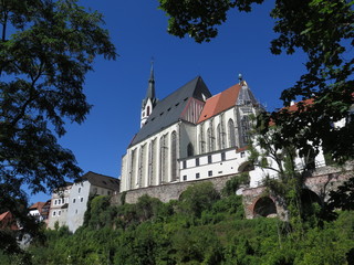 Fototapeta na wymiar Kathedrale von Český Krumlov - Krumau, Tschechien