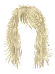  trendy woman long hairs  blonde  colors .  beauty fashion .  realistic 3d