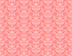 Red coral ornamental pattern for design card, banner, ticket, leaflet and so on. Wallpaper reapiting background