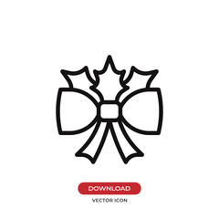 Obraz premium Bow ribbon icon vector